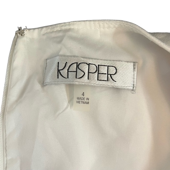 KASPER Red White Black Color Block Sheath Sleeveless Knee Length Career Dress 4 - Picture 15 of 16